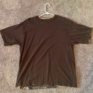 Brown Vinatge T-shirt with Camo lining